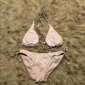 Ruby pink halter bikini - medium